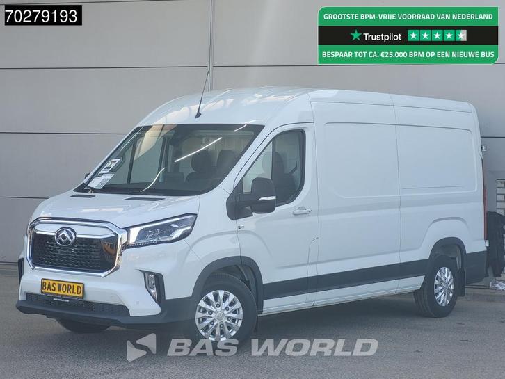 Maxus eDELIVER 9 204pk Elektrisch L3H2 WLTP 398km 89kWh Snel, Auto's, Bestelauto's, Bedrijf, Te koop, Airconditioning, Bluetooth
