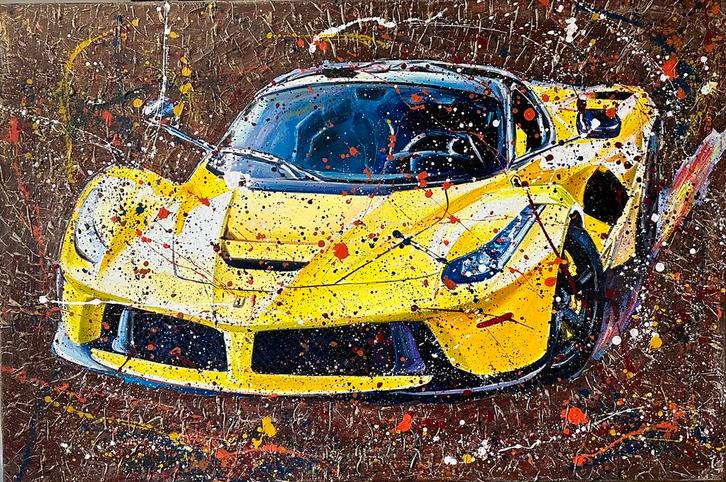 Alex L- Ferrari- Handgeschilderd (100%)- Uniek, Antiek en Kunst, Kunst | Schilderijen | Modern, Ophalen of Verzenden
