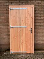 Douglas dichte enkele deur links draaiend incl beslag, Ophalen, Zo goed als nieuw, Minder dan 180 cm, Planken