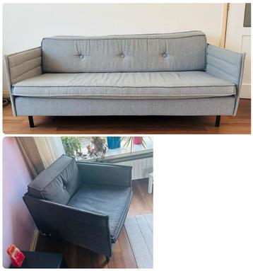Set Zuiver Jaey 2,5-Zitsbank en fauteuil