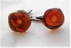 Manchetknopen Einer Fehr DK - Sterling zilver met barnsteen, Ophalen, Zo goed als nieuw, Zilver