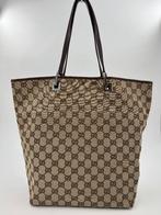 Gucci Canvas Tote Bag, Ophalen of Verzenden, Zo goed als nieuw, Bruin, Shopper