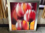 Tulpen schilderij in lijst, Antiek en Kunst, Ophalen of Verzenden