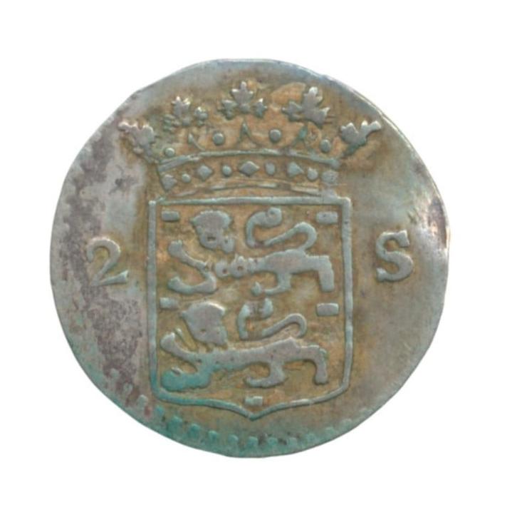 West-Friesland 2 Stuiver 1786, Postzegels en Munten, Munten | Nederland, Losse munt, Overige waardes, Vóór koninkrijk, Ophalen of Verzenden