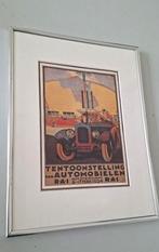 ingelijste prent reproductie autorai 1924 klassieke auto rai, Ophalen of Verzenden, Gebruikt, Auto's
