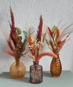 Vintage Vaasjes gekleurd met droogbloemen per stuk € 7,-, Ophalen of Verzenden, Nieuw
