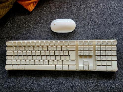 Apple Toetsenbord & Muis - Vintage Set, Computers en Software, Toetsenborden, Gebruikt, Qwerty, Draadloos, Toetsenbord en muis-set