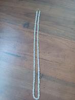 Ketting glazen kralen 88 cm., Ophalen of Verzenden, Gebruikt, Wit, Overige materialen