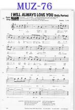 Muz76 bladmuziek super song: I Will Always Love You, Gebruikt, Piano, Ophalen of Verzenden, Artiest of Componist