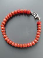 antieke bloedkoraal armband 19 cm, Verzenden, Nieuw, Zilver, Zilver