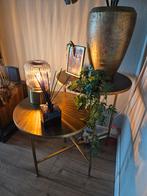 Leuk bijzettafeltje goudkleur, Gebruikt, 50 tot 100 cm, 50 tot 75 cm, Rond