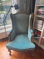 Oorfauteuil Blauw Corduroy, Antiek en Kunst, Ophalen