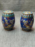 Vintage biervaten met gespleten emaille deksels, Ophalen of Verzenden