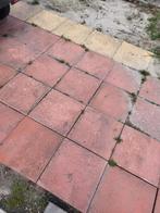 Gratis rode/roze teras  tegels 45 stuks - 40x40 cm, Tuin en Terras, Ophalen, Gebruikt, 10 m² of meer, Beton