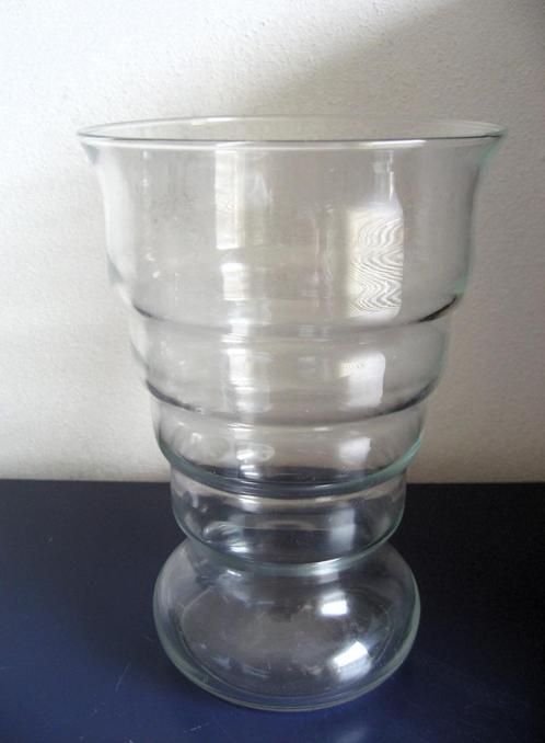 De Bazel ribbelvaas, Leerdam glasfabriek, Antiek en Kunst, Antiek | Glas en Kristal, Ophalen of Verzenden