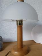 houten vintage Mushroom tafellamp - in de stijl  Steinhauer, Zo goed als nieuw, Glas, Minder dan 50 cm, Vintage  mushroom - space Age