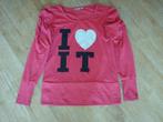 Roze shirt met tekst I love it maat 164, Kinderen en Baby's, Kinderkleding | Maat 164, Meisje, Ophalen of Verzenden, Zo goed als nieuw