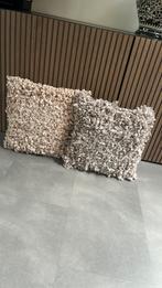 Sierkussens beige, Huis en Inrichting, Woonaccessoires | Kussens, Ophalen of Verzenden, Zo goed als nieuw, Beige, Vierkant