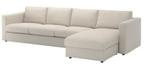 Vimle ikea 4-zitsbank met chaise longue zonder hoes en arm, Huis en Inrichting, Banken | Bankstellen, Ophalen, Hoekbank, 150 cm of meer