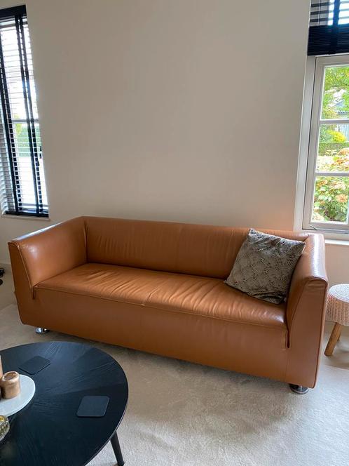 Gelderland 4800 Bank 2,5 zits Leer, Huis en Inrichting, Banken | Sofa's en Chaises Longues, Gebruikt, Tweepersoons, 150 tot 200 cm