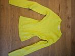 Fel/neon groene geribde top lange mouwen V hals, Primark, Ophalen of Verzenden, Zo goed als nieuw, Lange mouw