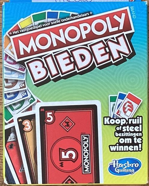 Monopoly bieden, Hobby en Vrije tijd, Gezelschapsspellen | Kaartspellen, Nieuw, Ophalen of Verzenden