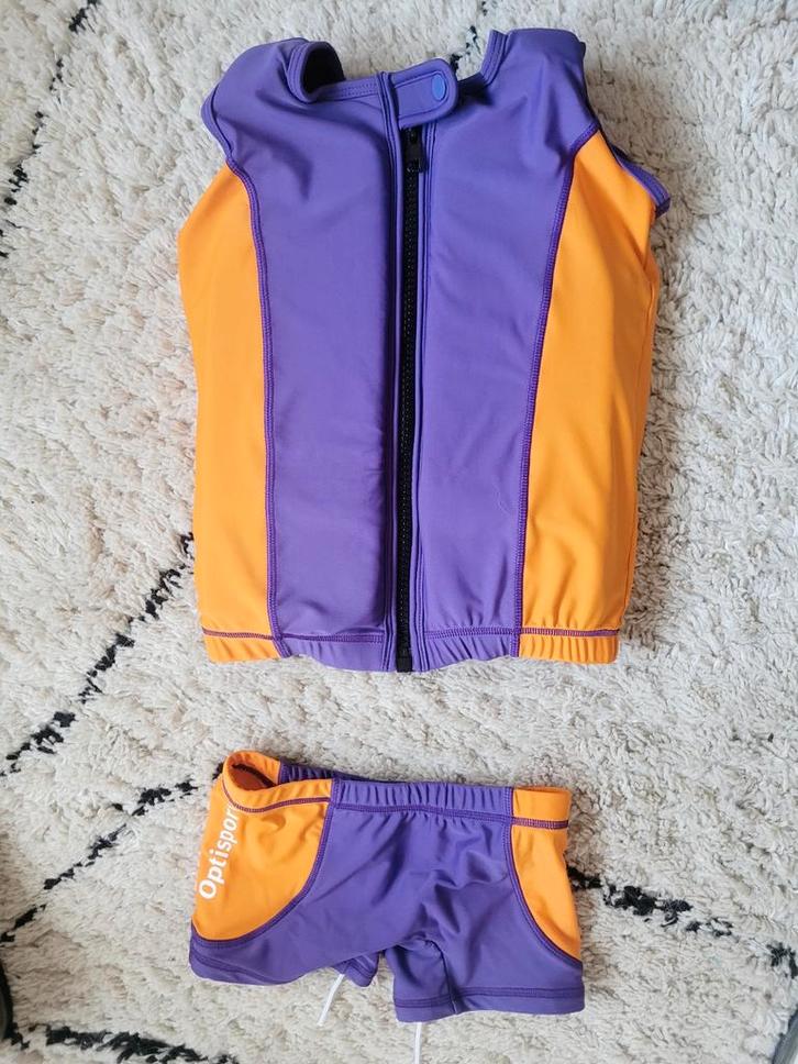 Optisport Zwemvest & Broekje - Paars/Oranje maat xl, Kinderen en Baby's, Babykleding | Baby-zwemkleding, Zo goed als nieuw, Overig