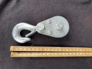 Hijskatrol+haak katrol hijshaak stalen-katrol staal super beschikbaar voor biedingen