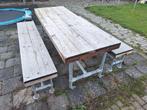 Gebruikte Eettafel/Tuintafel - 220x80cm, Tuin en Terras, Picknicktafels, Ophalen of Verzenden