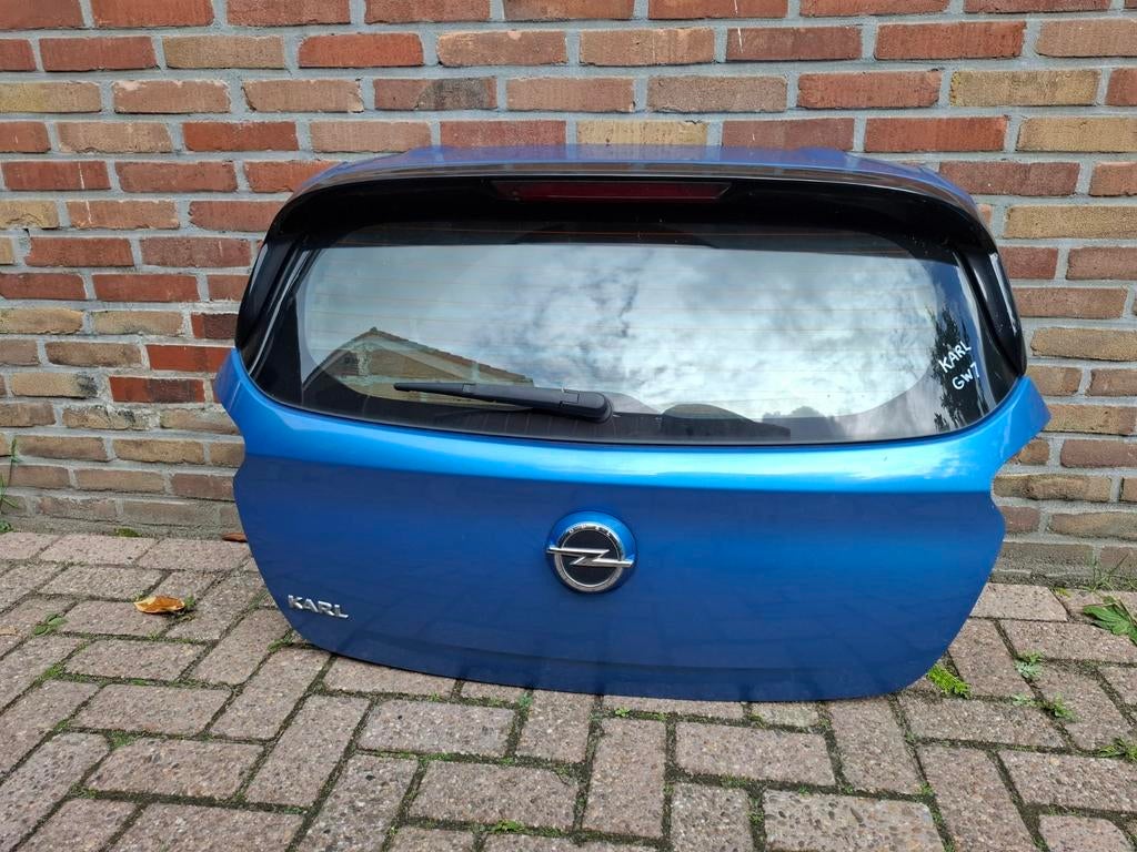 Opel karl achterklep en ecu blauw GW7., Auto-onderdelen, Carrosserie en Plaatwerk, Ophalen of Verzenden, Opel, Achterklep