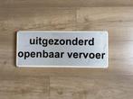 verkeersbord uitgezonderd openbaar vervoer 20 x 50 cm, Ophalen of Verzenden, Gebruikt, Bus of Metro, Overige typen