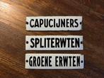3 Oude Emaille Bordjes, Ophalen of Verzenden