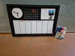 Leuk memobord met klok en kalender, Ophalen of Verzenden, Gebruikt, Magneetbord