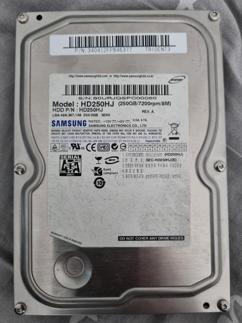 Samsung HD250HJ 250GB HDD - SATA - Intern, Computers en Software, Harde schijven, Gebruikt, Desktop, Intern, HDD, Ophalen of Verzenden