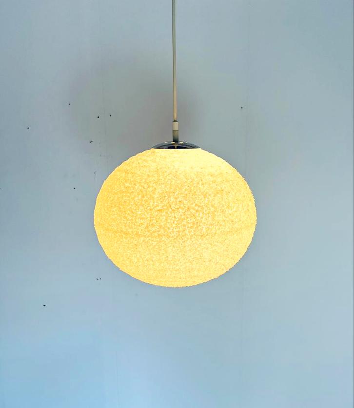Vintage ‘Sugar Ball’ hanglamp, Rotaflex ‘60, Huis en Inrichting, Lampen | Hanglampen, Zo goed als nieuw, Minder dan 50 cm, Kunststof