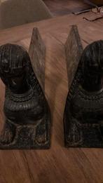 Oude haardsteunen sphinx 40 cm, Antiek en Kunst, Ophalen of Verzenden