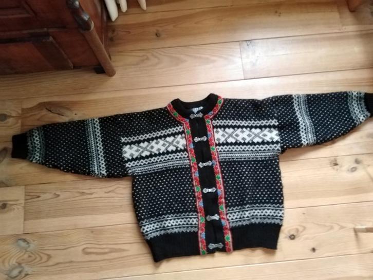 Handgemaakt traditioneel Noors vest, 100% pure wol,  maat XL, Kleding | Dames, Truien en Vesten, Zo goed als nieuw, Maat 42/44 (L)