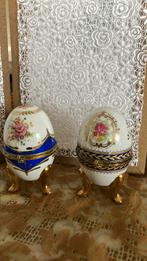 Porseleinen sier eieren ( Fabergè stijl   ) samen € 10,00, Antiek en Kunst, Curiosa en Brocante, Ophalen of Verzenden