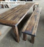 Oud eiken tafels / bankjes op maat - wagonplanken/barnwood, Ophalen, Nieuw, Hout, Robuust, oud eiken, barnwood, wagonplanken, wagondelen