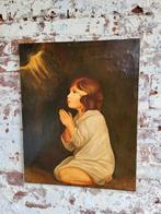 Franse olieverf schilderij op doek/ allegonda, Ophalen of Verzenden