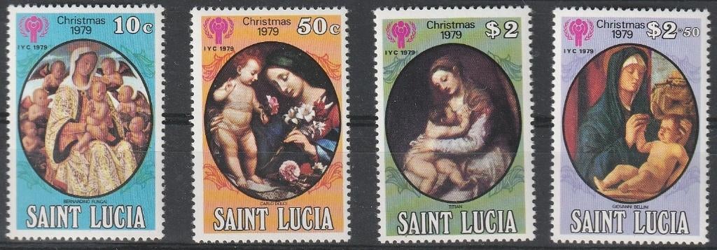 461. St. Lucia 472/75 pfr. Kerst, Verzenden, Postfris, Midden-Amerika