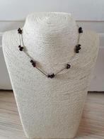 Nieuwe zelfgemaakte ketting met metaal/granaat natuursteen, Sieraden, Tassen en Uiterlijk, Kettingen, Nieuw, Ophalen of Verzenden
