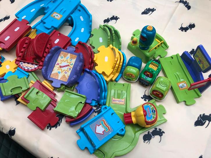 VTech Toet Toet Auto's Racebaan met auto’s, Kinderen en Baby's, Speelgoed | Vtech, Gebruikt, Ophalen of Verzenden