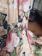 luxe gordijnen chic floral bloem eigentijds 172 x 236 embras, 150 tot 200 cm, Zo goed als nieuw, Eigentijds modern zwarte ondergrond flora embrasse