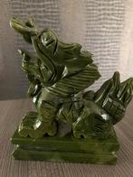Groene jade draak super carving, Sieraden, Tassen en Uiterlijk, Edelstenen, Nieuw, Ophalen of Verzenden