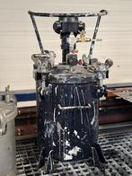 2x drukvat verf 30 liter automatisch roeren, Ophalen, Gebruikt, Blauw, Verf