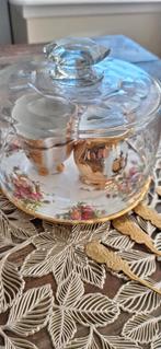 Brocante glas stolp met knop €7,00, Ophalen, Zo goed als nieuw