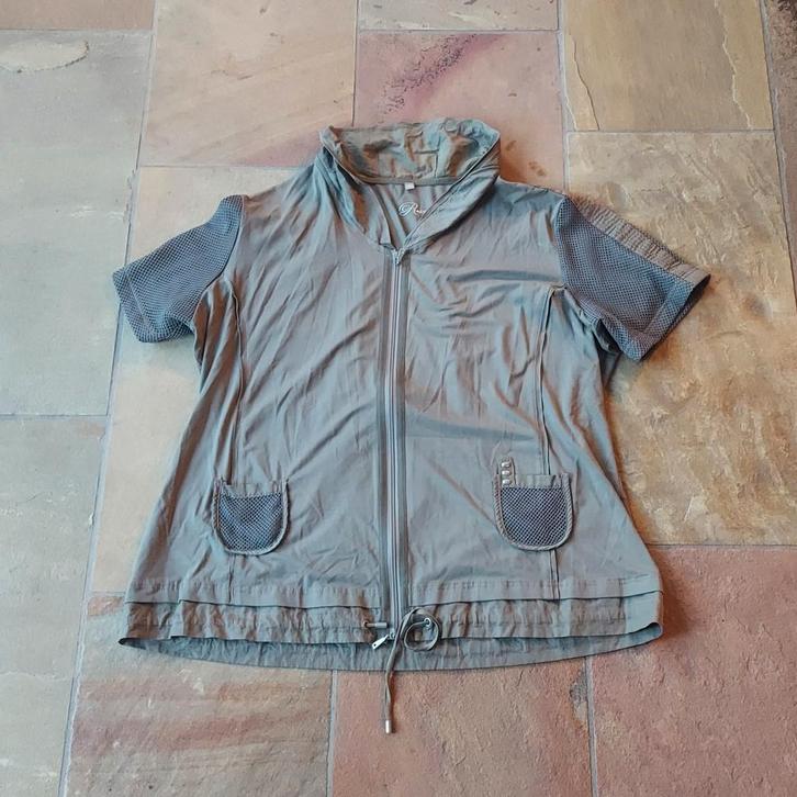 Vintage cargo jas Rabe maat 50, Kleding | Dames, Truien en Vesten, Gedragen, Maat 46/48 (XL) of groter, Beige, Ophalen of Verzenden