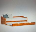 Houten bed met uitschuifbaar logeerbed, Ophalen, Gebruikt, 90 cm, Eenpersoons