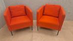 Stevige oranje IKEA fauteuils, moderne retro look, Ophalen, Eenpersoons, 75 tot 100 cm, Zo goed als nieuw